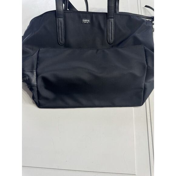 BOTKIER New York Bond Tote Bag Purse Black Nylon Carry All Shoulder Bag - Picture 3 of 5